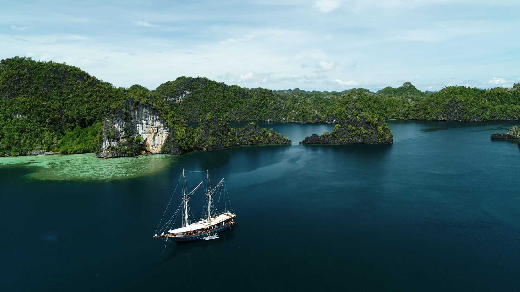 Misool karst lagoons and turquoise water in southern Raja Ampat